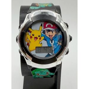 Pokemon Kids Blinking Light Up Watch 2023 Accutime 8" Running New Plastic